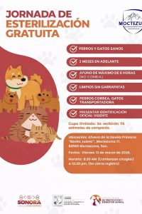 Jornada de Esterilización Gratuita en Moctezuma.